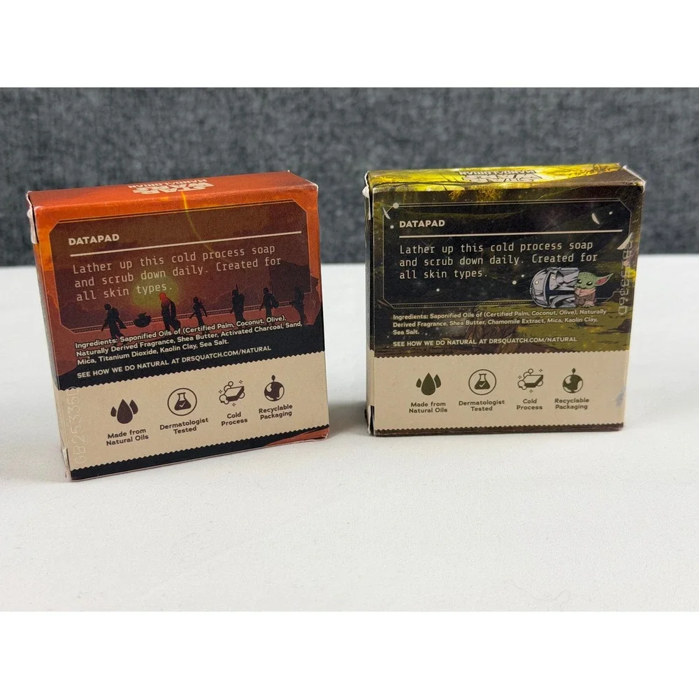 Dr. Squatch Star Wars Mandalorian 2 pack Bar Soap This Is The Wash Zen Cleanse